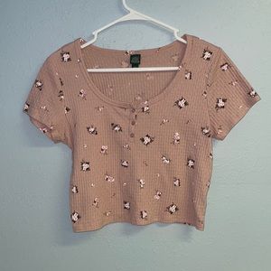 Flower Pattern Crop Top